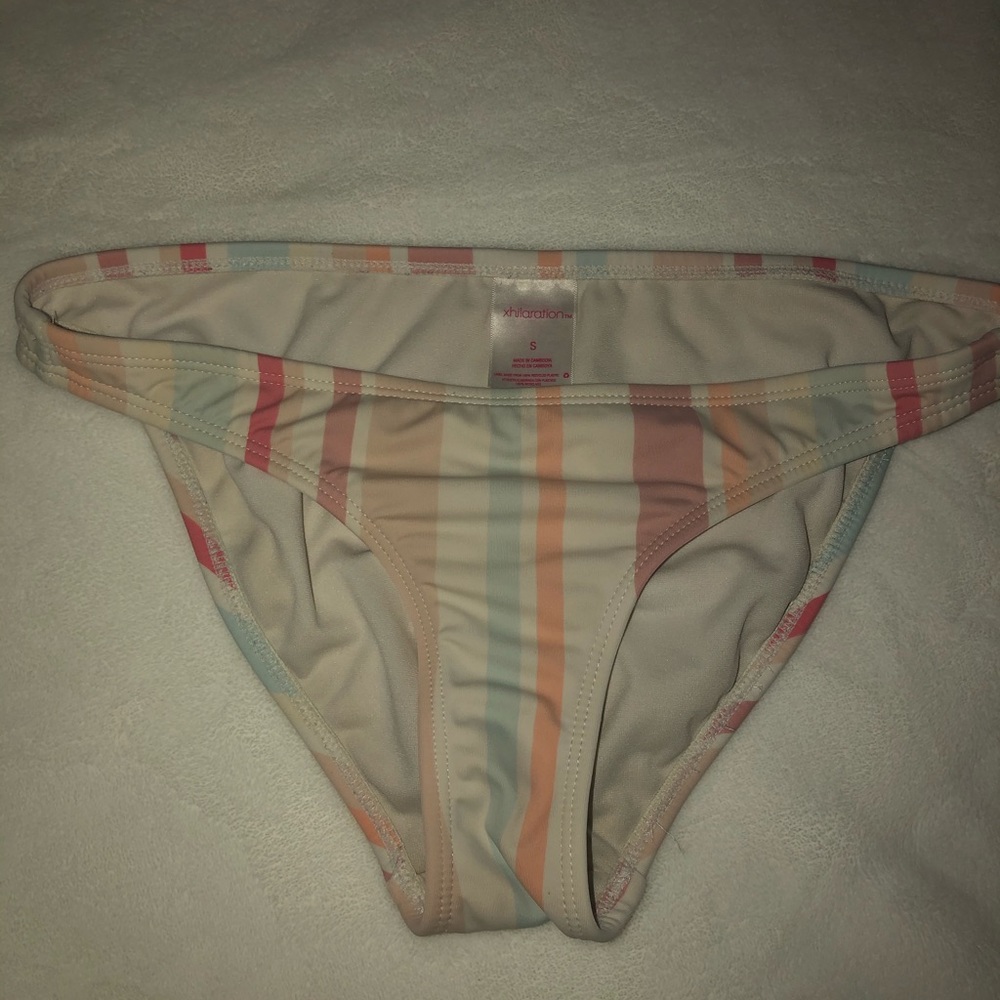 pinstripe beach bikini bottoms